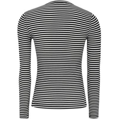 Fenja Stripe O-neck Top Black - Soft Rebels