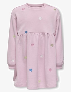 KMGLAVINA LIFE L/S ONECK EMBDRESS UB SWT Roseate spoonbill - Kids Only 