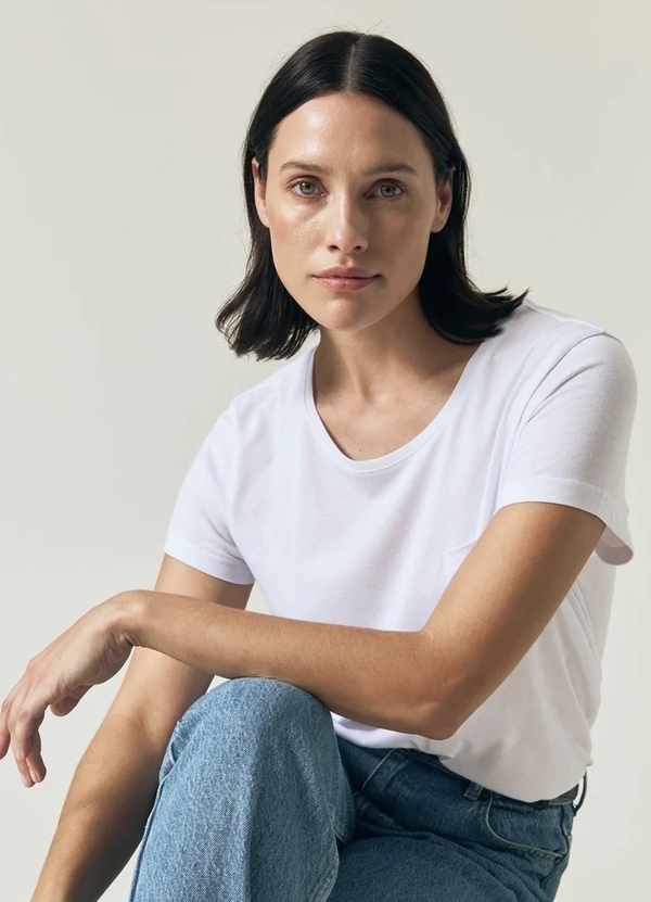 Ashley Jersey Tee White - Lexington