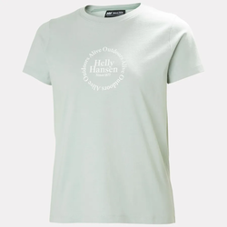 HH W CORE GRAPHIC T-SHIRT green mist - Helly Hansen