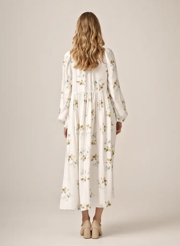 Viscose Relaxed Dress Tea Garden - by TiMo