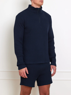 We Norwegian Waffel sweater  navy - We Norwegian