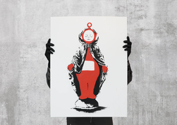 Mother Poh - Spray on paper Rød - Sorry Gallery