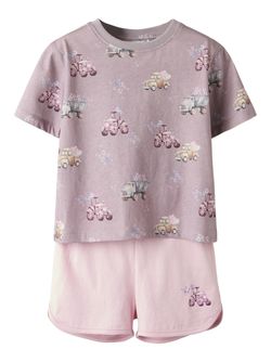 NMFHELGA SHORTS SET Elderberry - Name It