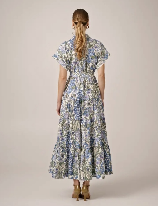 Poplin Shirt Dress Delightful Garden - by TiMo