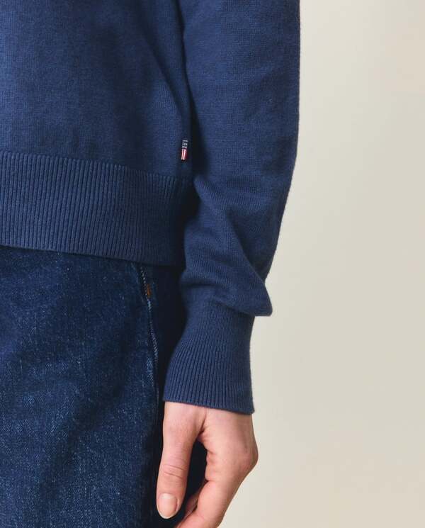 Raglangenser i kashmirblanding Blue - Lexington