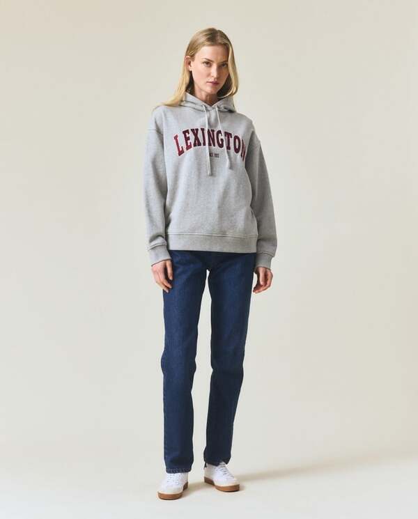 Logo Hoodie Gray Melange - Lexington