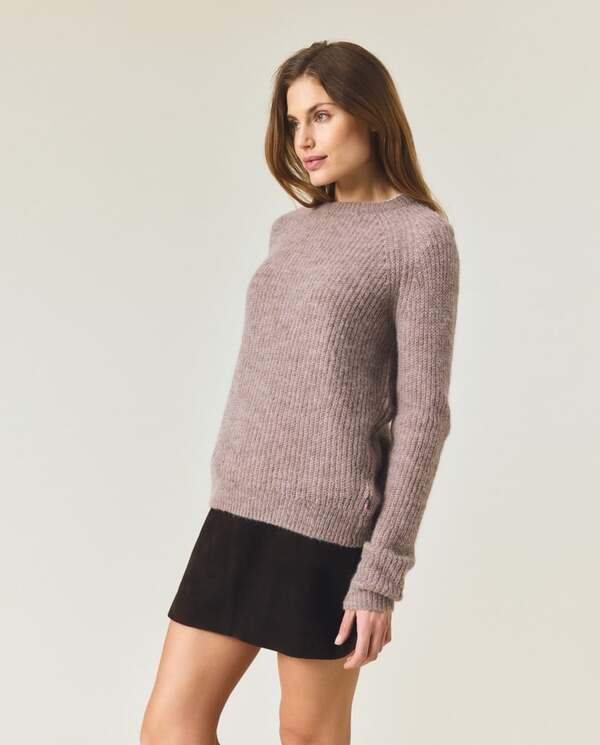 Gense,r Alpakablanding raglan Light brown - Lexington