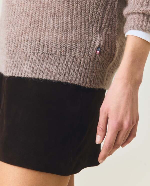 Gense,r Alpakablanding raglan Light brown - Lexington