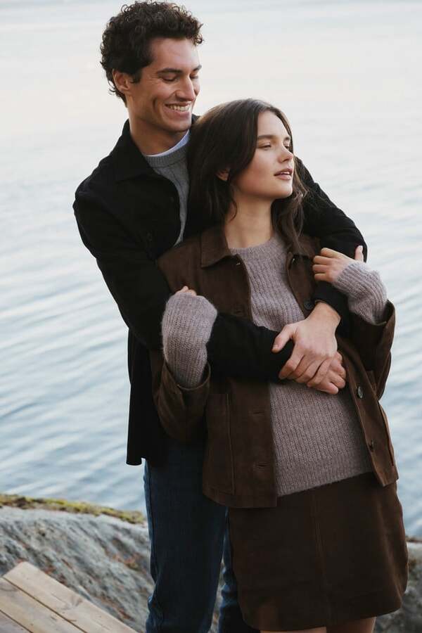 Gense,r Alpakablanding raglan Light brown - Lexington