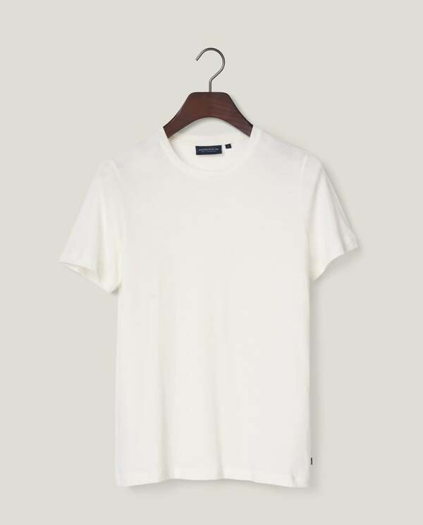 T-skjorte i bomull-modal blanding Offwhite - Lexington
