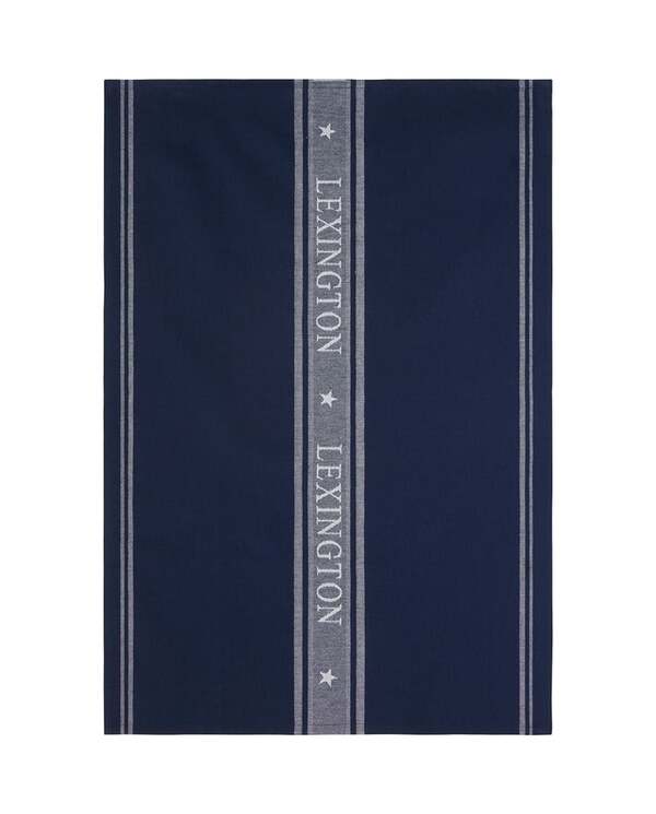 Icons Star kjøkkenhåndkle, bomullsjacuard Dk Blue/White - Lexington