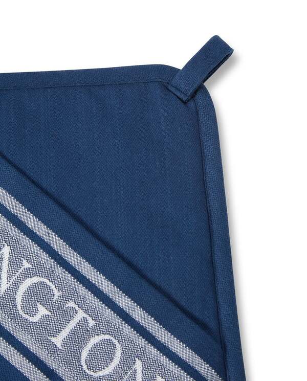 Icons gryteholder med jaquardstjerne, blå/hvit Blue/White - Lexington