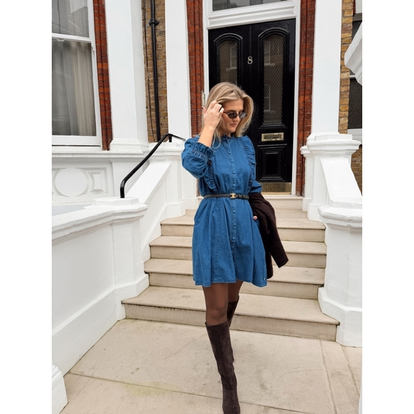 Denim dress ruffle Denim - RAH Oslo