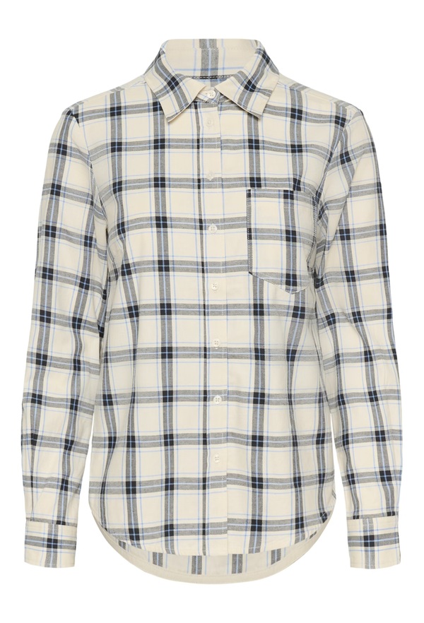 Yana Skjorte Big Dark Navy Check - Part Two