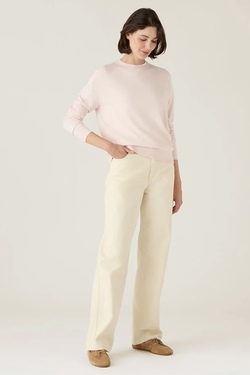 Genser i kashmirblanding m/raglan  Light Pink - Lexington