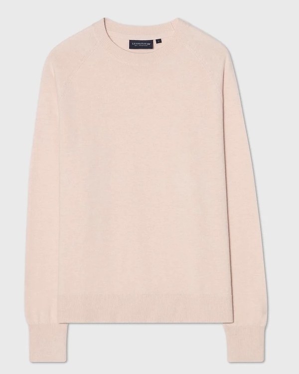 Genser i kashmirblanding m/raglan  Light Pink - Lexington