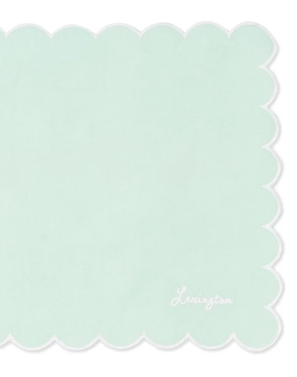 Scallop vokset lin/bomull bordbrikke Green - Lexington