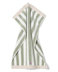 Blokkstripet håndkle Vintage grønn/hvit/moonbeam - Lexington