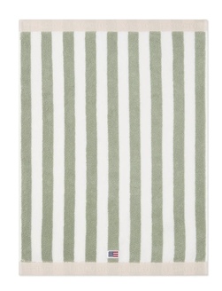 Blokkstripet håndkle Vintage grønn/hvit/moonbeam - Lexington