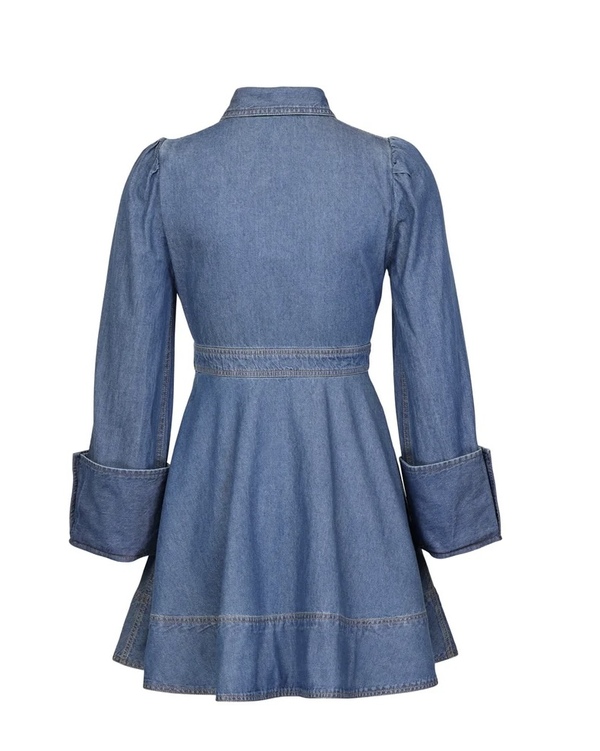 Denim Mini Dress FRENCH BLUE - by TiMo