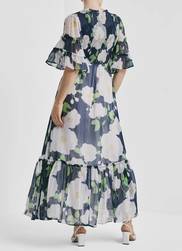 Organza Smocking Dress Flower Garden - by TiMo