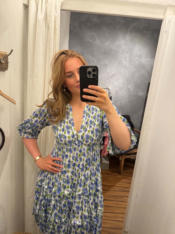 Twisted Mini Dress Peonies - by TiMo