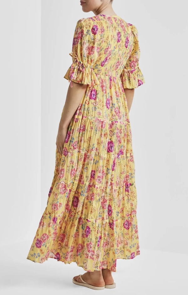 Twisted Maxi Dress Daylight Blossom - by TiMo
