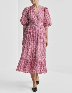 Twisted Midi Dress Wildflowers - by TiMo