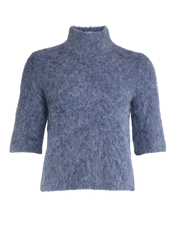 Hairy Knit Turtelneck Blue - by TiMo