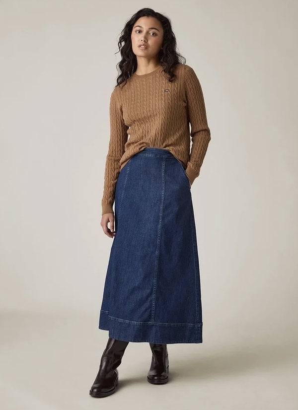 Midi denimskjørt, indigo Indigo - Lexington