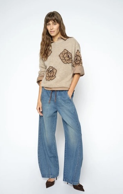 Drea Popli Knit Doeskin - Mos Mosh