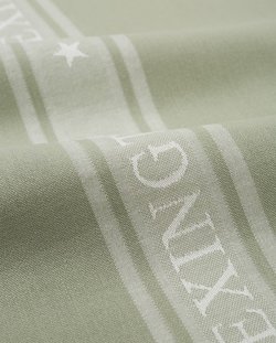 Icons Star kjøkkenhåndkle, bomullsjacuard Sage Green/White - Lexington