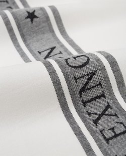 Icons Star kjøkkenhåndkle, bomullsjacuard White/Black - Lexington