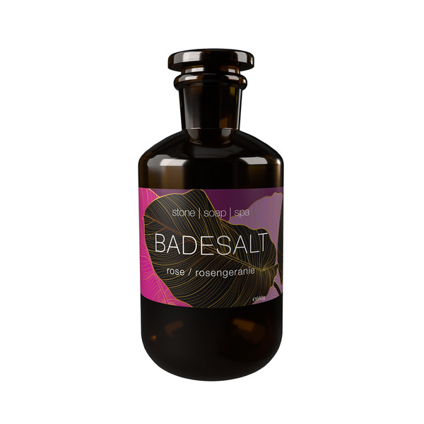 Badesalt - rose/rosenegeranie Uspesifisert - Stone Soap Spa
