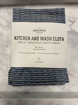 Kitchen and Wash Cloth Grey blue stone - The Organic Company