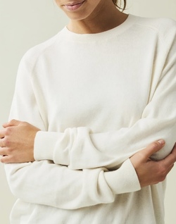 Freya Cotton/Cashmere Sweater Off White  - Lexington