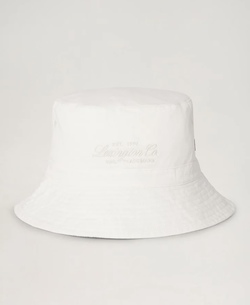 Bridgehampton Washed cotton Bucket Hat White - Lexington
