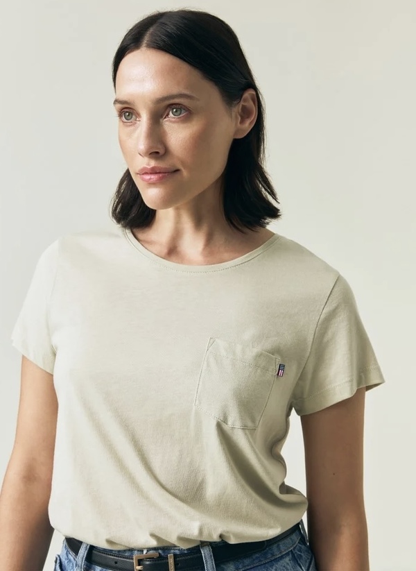 T-skjorte bomull/modal LIGHT GREEN - Lexington