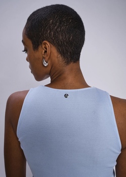 Elaine Seamless Silk Tank Topp Skyway - Mos Mosh