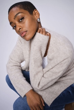 Thora RelaxKnit Cardigan Feather Gray - Mos Mosh