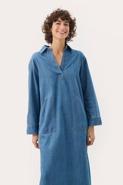 LollaPW Kjole Medium Blue Denim - Part Two