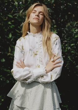 Viscose Blouse Tea Garden - by TiMo