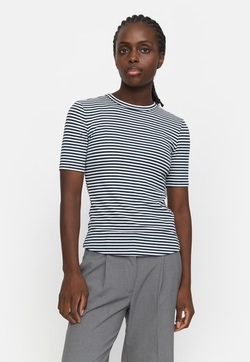 Fenja Stripe SS Topp Total Eclipse - Soft Rebels