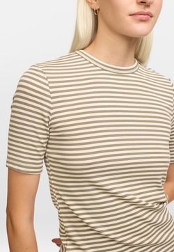 Fenja Stripe SS Topp VETIVER - Soft Rebels