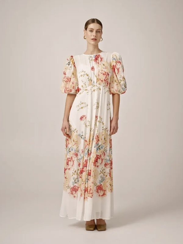Chiffon Maxi Dress Roaslie - by TiMo
