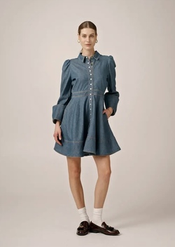 Denim Mini Dress FRENCH BLUE - by TiMo