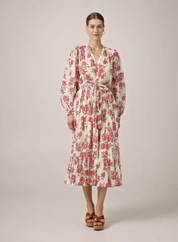 Bohemian Belt Dress Pink Meadow - by TiMo