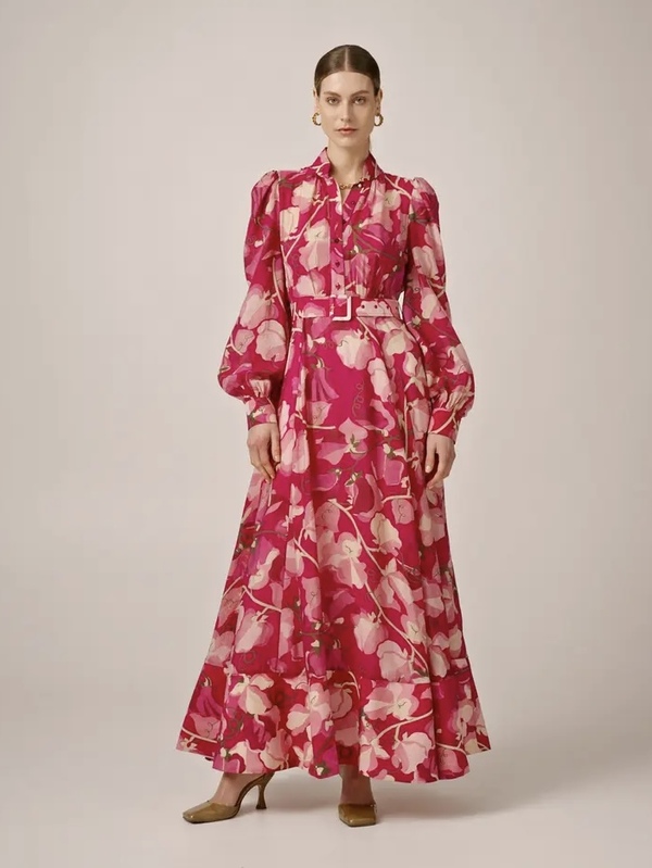 Viscose Belt Dress Amour - by TiMo