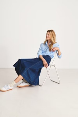 Petrina Denim Skjørt Dark Vintage Denim - Part Two